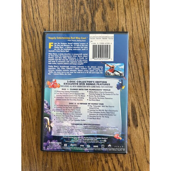 Finding Nemo DVD 2003 Family Movie 2-Disc Collector’s Edition Pre-Owned - Picture 2 of 5